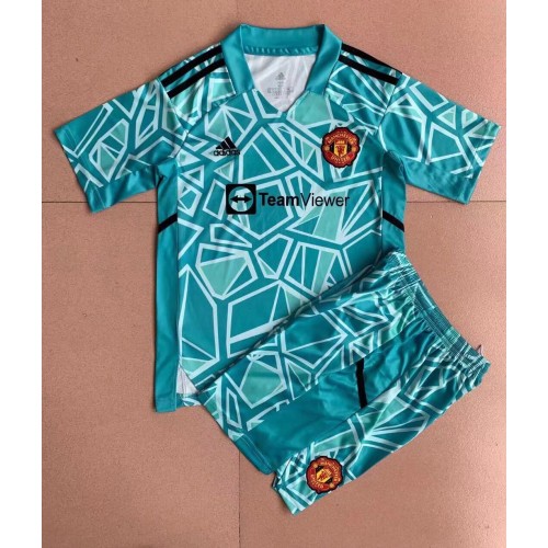 Manchester United Keeper Hjemmedraktsett Barn 2022-23 Kortermet (+ Korte bukser) Manchester United Keeper Hjemmedraktsett Barn 2022-23 Kortermet (+ Korte bukser)